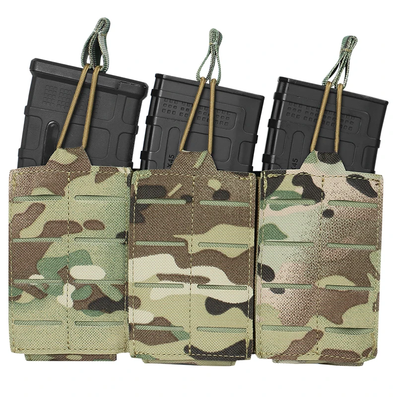 1000D Composite Fabric Laser Cutting Pouch 5.56 Triple Magazine Pouch, for AK 7.62/5.56mm M4 Ar Mag Pouch