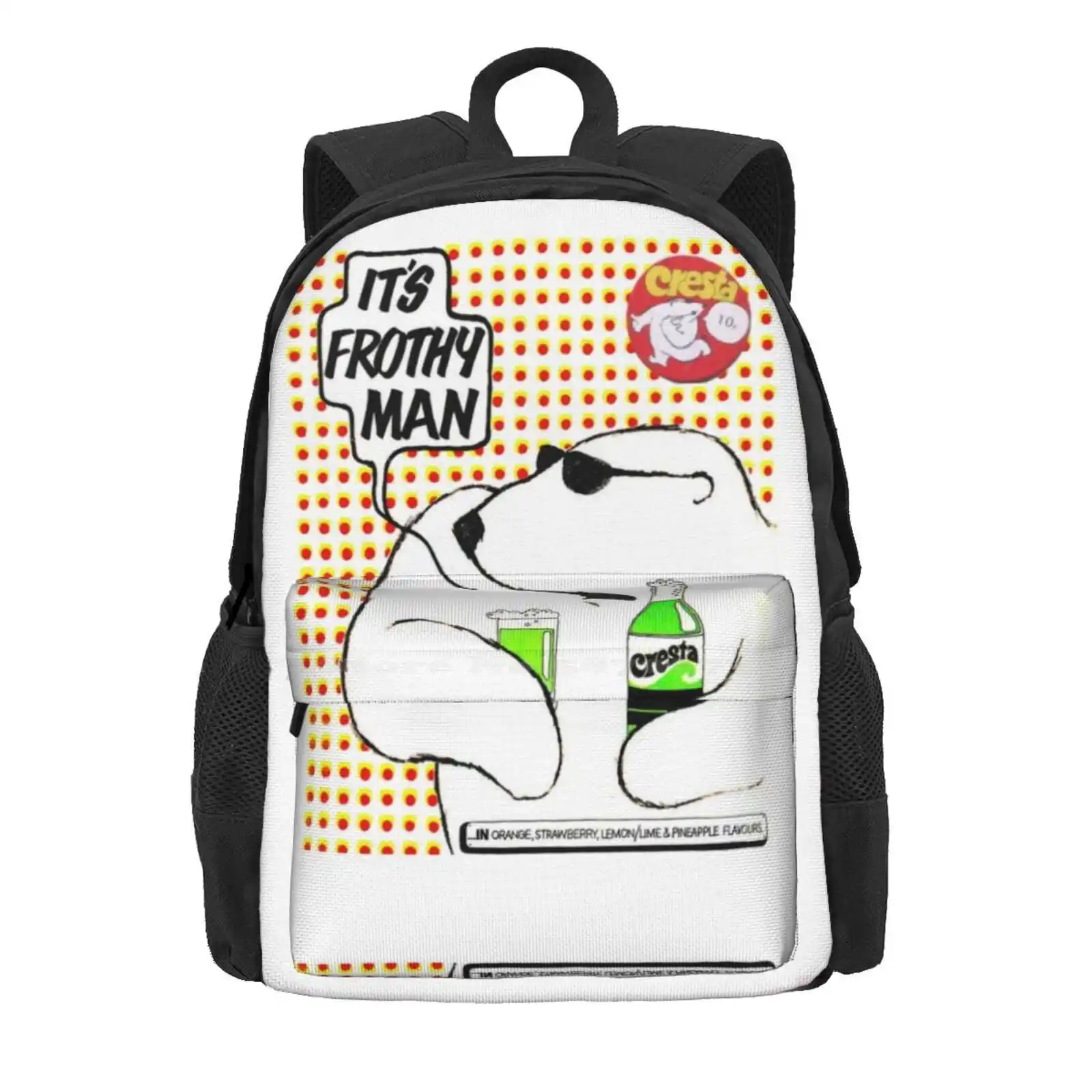 Cresta' Frothyretro' Hot Sale Schoolbag Backpack Fashion Bags Fizzy Drinks Soda Pop English Discontinued Cresta Retrowave Old