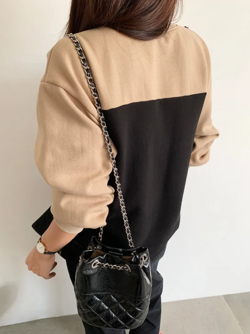 Retro Briti Outono Inverno Fce Forrado Dstring Cintura Longa Sve Suéter de Malha com Capuz para Mulheres Jovens