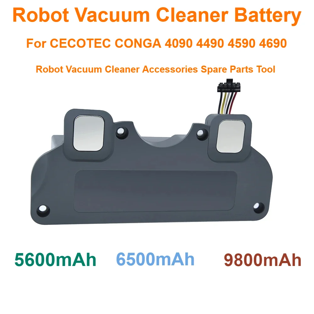 

New Replacement Battery For CECOTEC CONGA 4090 4490 4590 4690 Robot Vacuum Cleaner Accessories Spare Parts Tool 9800mAh/6500mAh