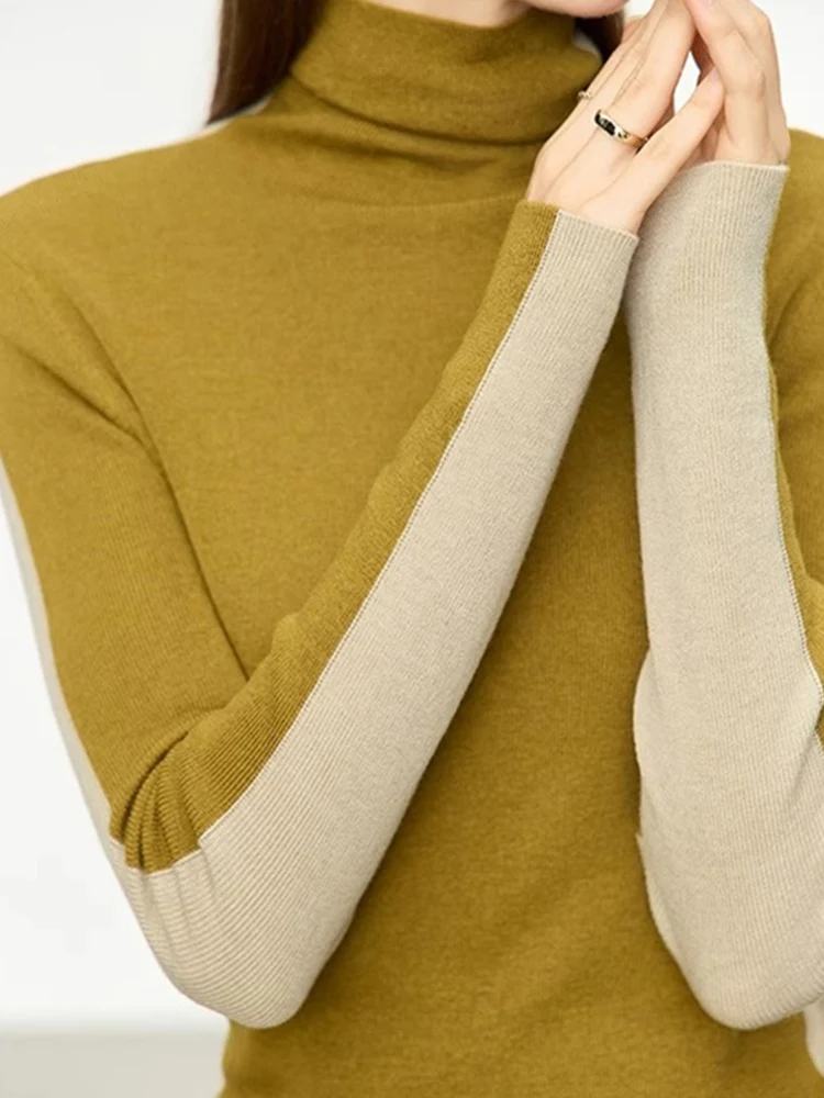 

Повседневный шикарный свитер High Ne Camere, удобный утягивающий вязаный шерстяной топ, модная цветная блузка, осенняя модная женская одежда