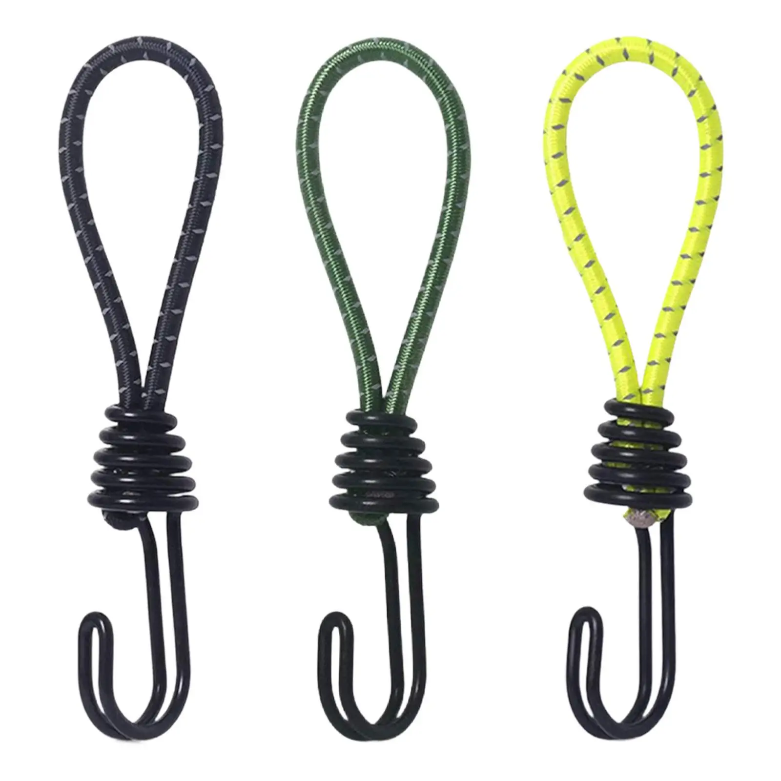 

10 Pieces Bungee Cord Elastic Rope Hook Elastic Tent Cord Mini Bungee Cord for Tarpaulin Outdoor Tents Tarps Camping Covers