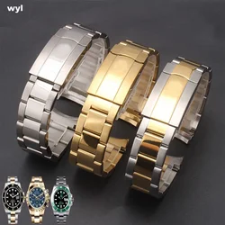 904L Stainless steel Watch strap for Rolex Explorer 2 ditongna diver green black water ghost King accessories 20mm 21mm