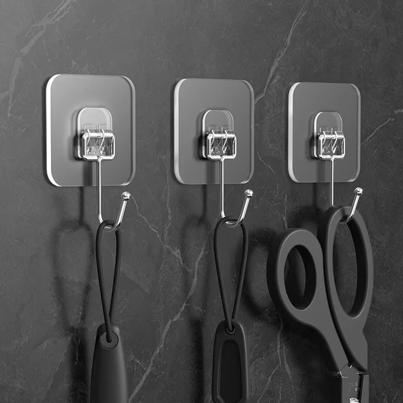 10pcs חזק עצמית דבק hooks פנקייק דלת קיר חדר אמבטיה מטבח בית שקיות מגבת אחסון