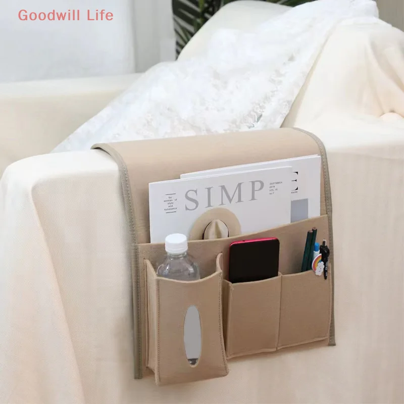 タブレット,携帯電話,リモコン,家庭用アームチェア,収納バッグ用のフェルトソファアームレストオーガナイザー
