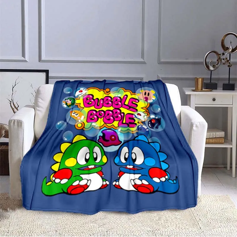 Cartoon B-bubble dragon Pattern Printed Warm Blanket ortable soft and comfortable children's thin blanket throw blanket