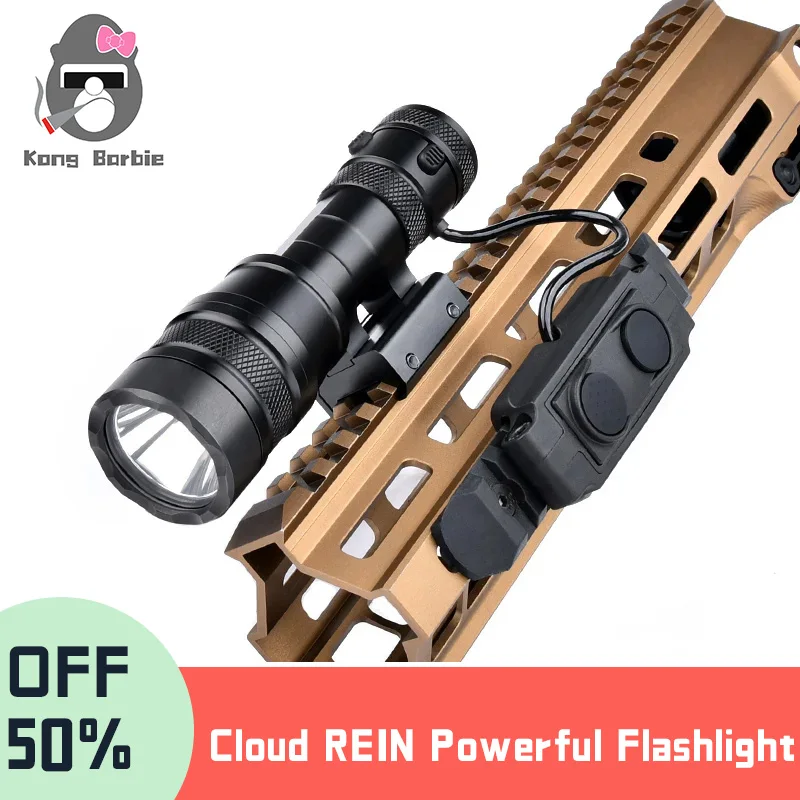 

Tactiacl REIN 1.0 Micro Kit Cloud Defensive Weapon 1000Lumens Powerful Flashlight Scout Hunting Light Fit 20mm Rail AR15 Airsoft