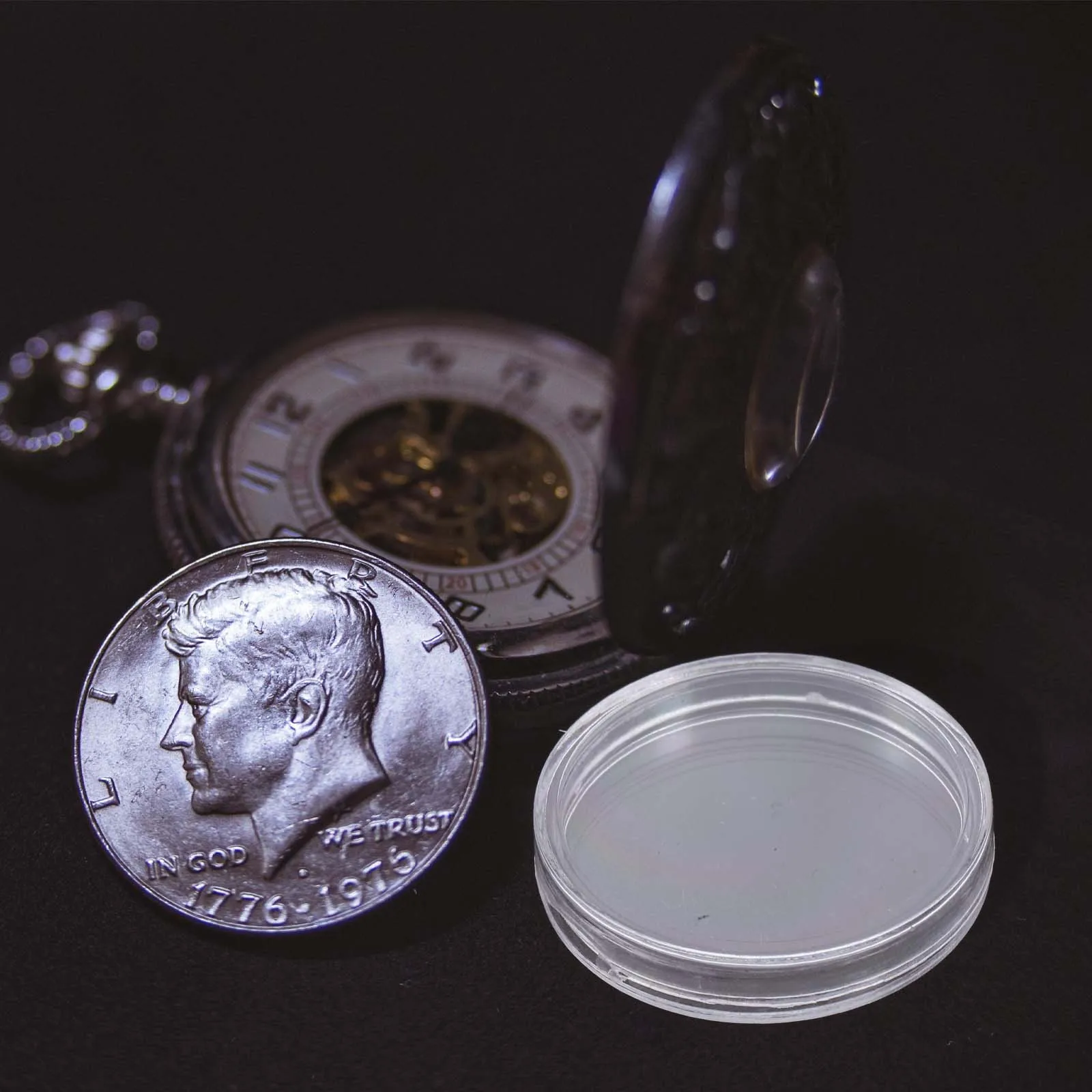 

50pcs 27Mm Protection Transparent Storage Case For Collection Small Round Holder Lightweight Secure Fit Mini Coin Case