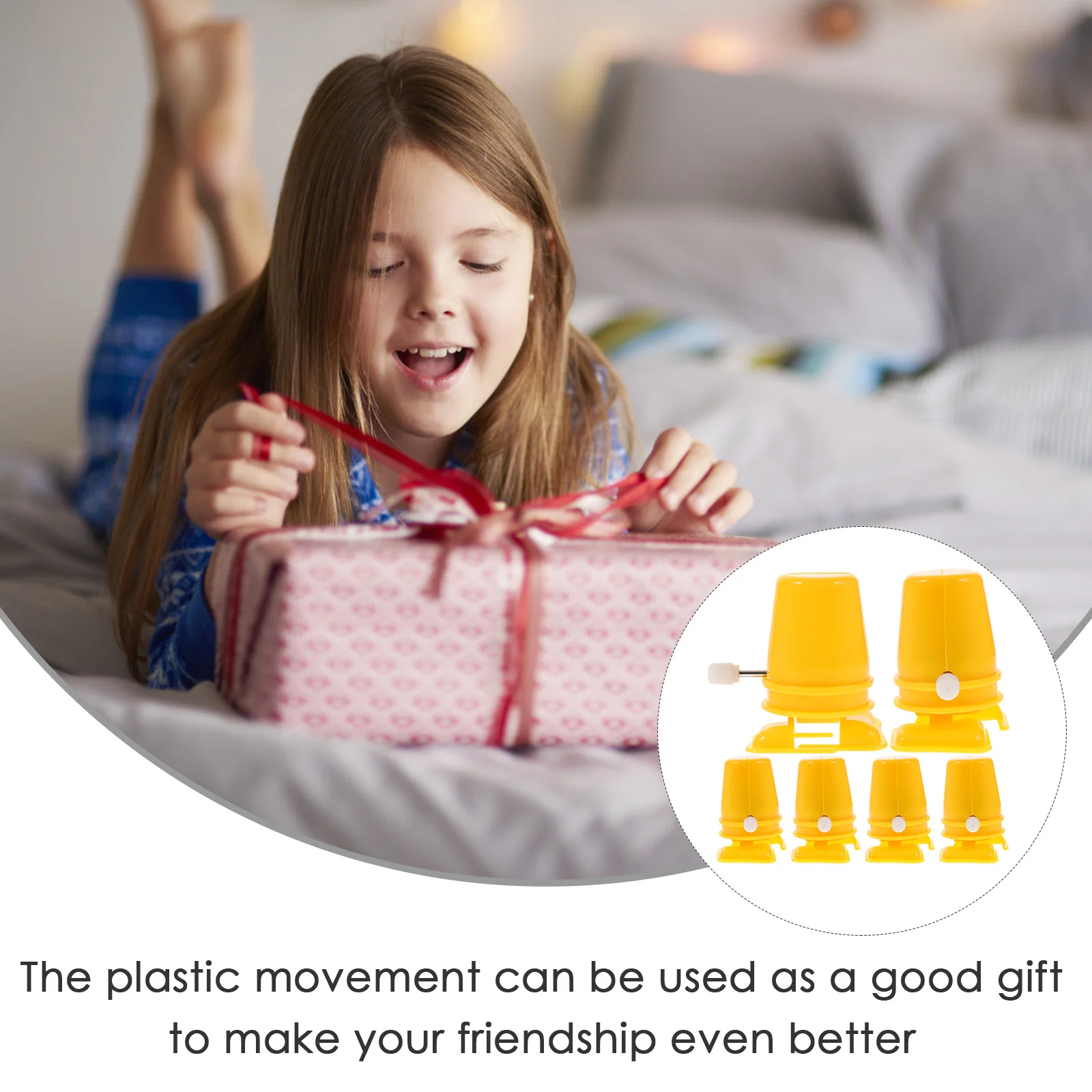 

6Pcs Plastic Clockwork Movement DIY Accessories Compact Replacement Fitting Part for Clay Craft Handmade Plaything Repair