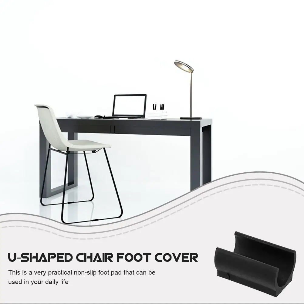 25 Pcs Non-slip Furniture Leg Protectors U-shaped Chair Feet Covers Plastic Caps for Chairs Trampolines Anti-skid Noise