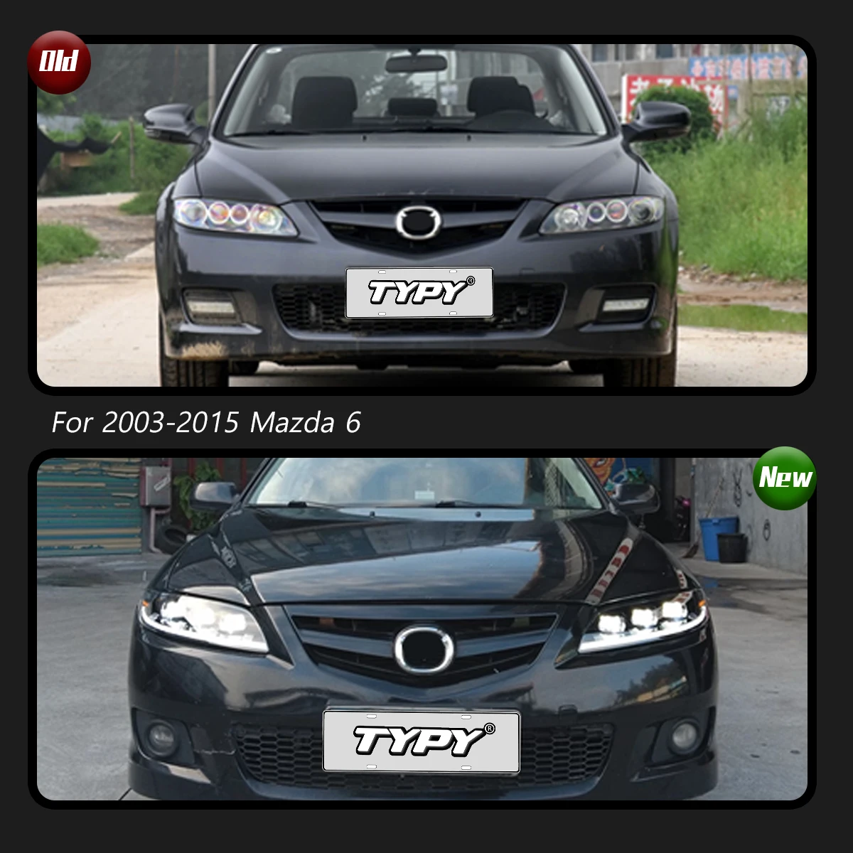 Car Accessories LED Headlights For 2003-2008 Mazda 6 M6 (GG1) S, I , Mazdaspeed Sedan /Hatchback/ Wagon Dynamic Lights