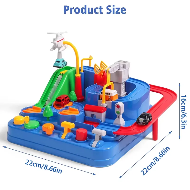 سباق السكك الحديدية نموذج سيارة ألعاب تعليمية الأطفال المسار مغامرة لعبة الدماغ الميكانيكية التفاعلية قطار الحيوانات لعبة صاروخ الفضاء