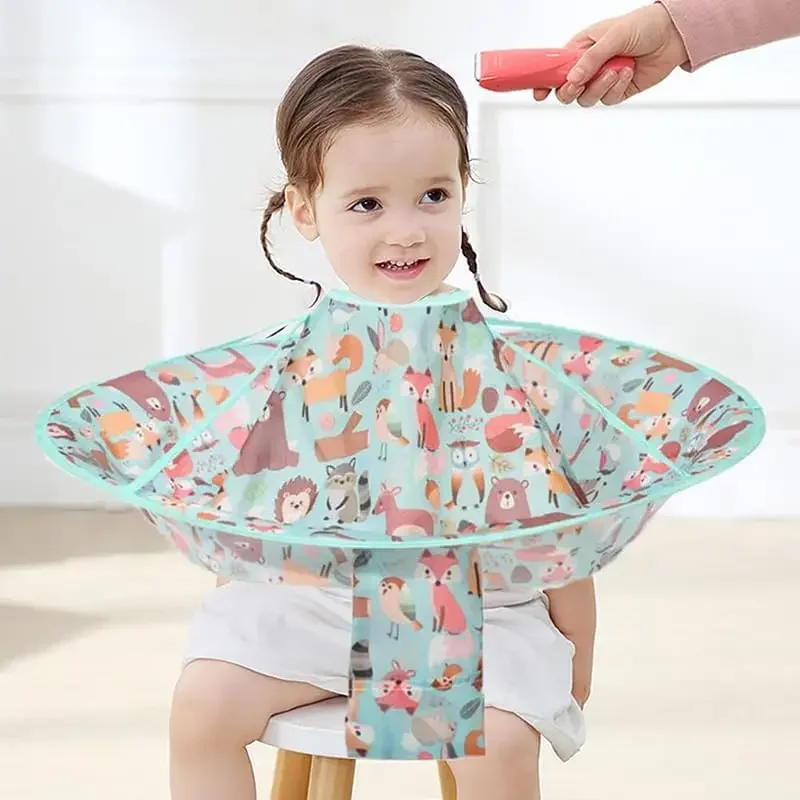 Haircut Capes Umbrella for Kids Hair Cutting Haircut Cape Kids Waterproof Foldable Adjustment Hairdressing Umbrella Cape Apron