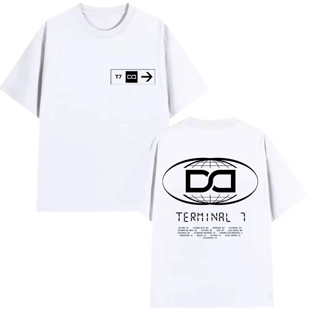 Summer Rapper Djadja & Dinaz TERMINAL 7 Album 2026 Grafik-T-Shirts für Männer und Frauen Vintage Mode Baumwoll-T-Shirt Herren Streetwear – Detail 4
