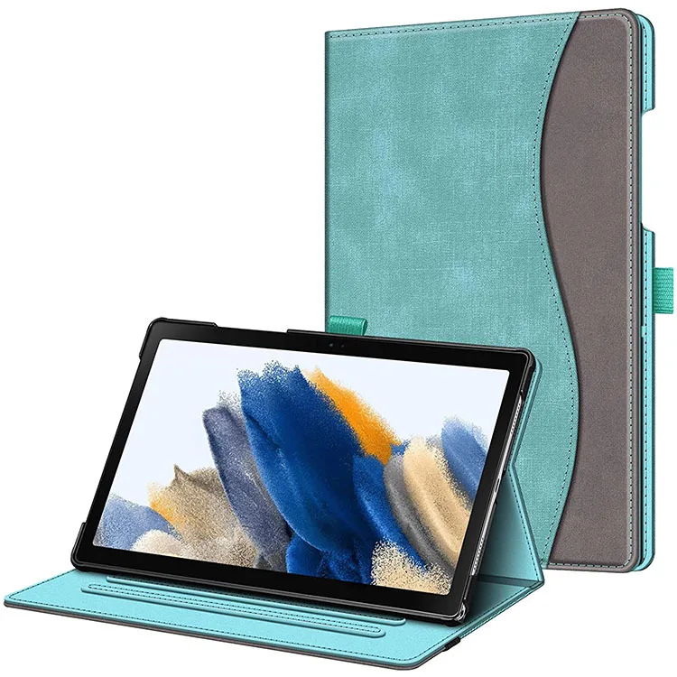 Sewn Leather Case For Galaxy Tab A9 Plus A8 10.5 A7 Lite 8.7 inch Tab S6 Lite 10.4 S7 FE S8 Plus 12.4 S9 11 inch Wallet Cover