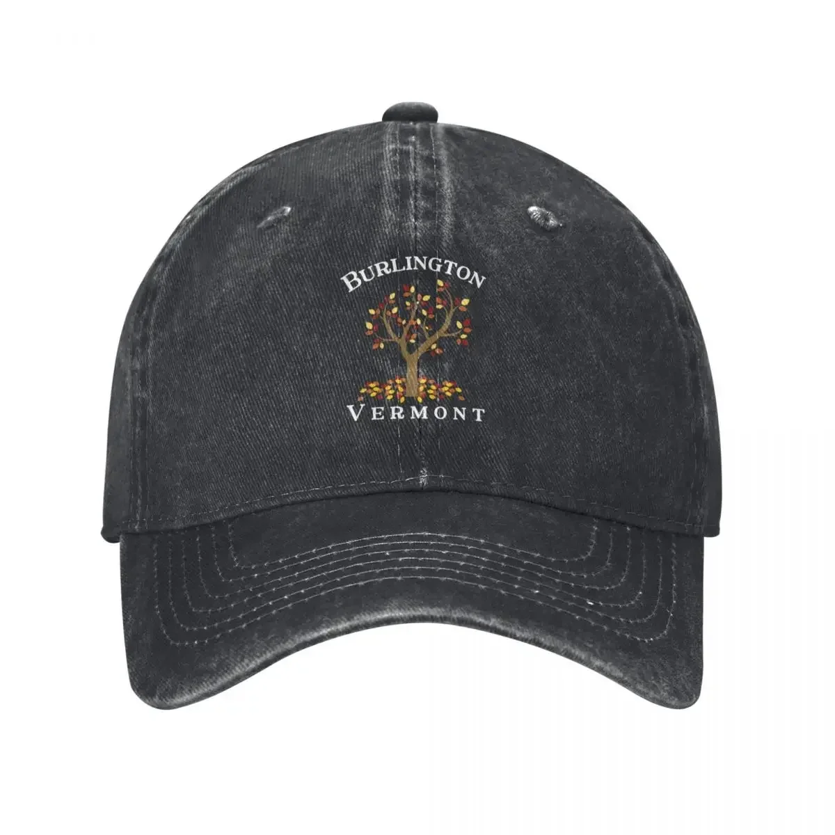 Gorra de béisbol Burlington Vermont, gorra con cierre trasero, gorra negra para el sol, para golf, béisbol, para hombres y mujeres