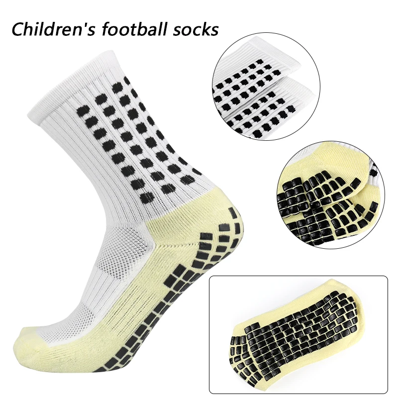 Chaussettes de sport respirantes pour enfants et adolescents, chaussettes de football, sports de plein air, silicone non ald Grip, 35-40 paires, taille 3