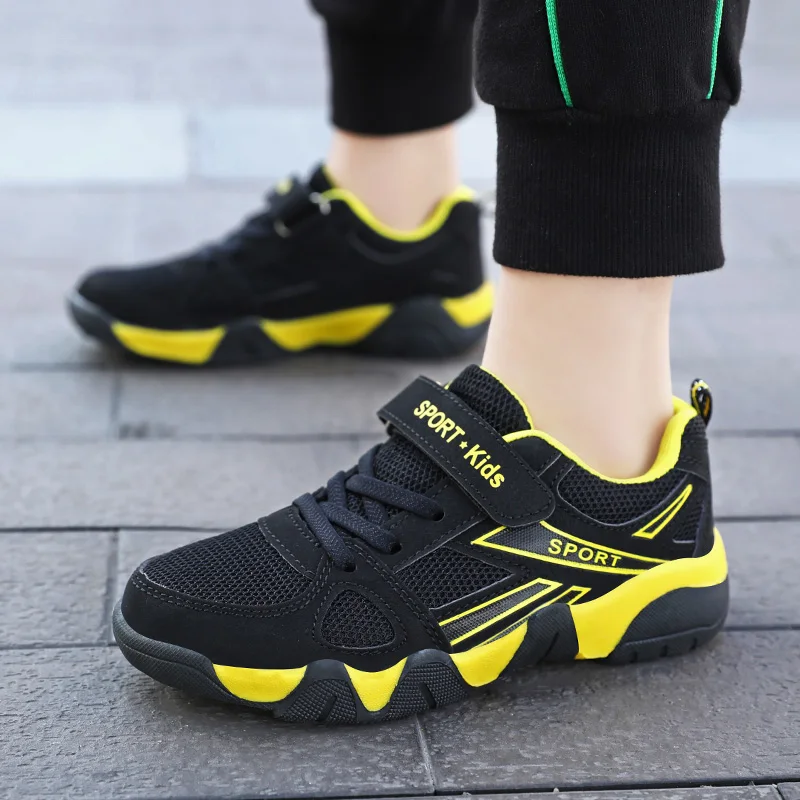 Children Sneakers Boy Shoes 2023 New Fashion Kids Shoes 6 To 12 Years Black Mesh Comfortable Casual Sports Tennis Shoes for Boy