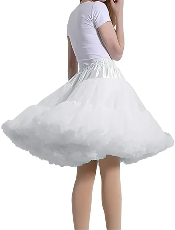 

Women's Petticoats 40cm Skirt Adult Puffy Tutu Skirt Layered Ballet Tulle Pettiskirts Dress Costume Underskirt