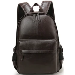 High Quality Brand Men Backpack Leather School Backpack Bag Fashion Waterproof Travel Bag Male Laptop Computer Casual Book Bag