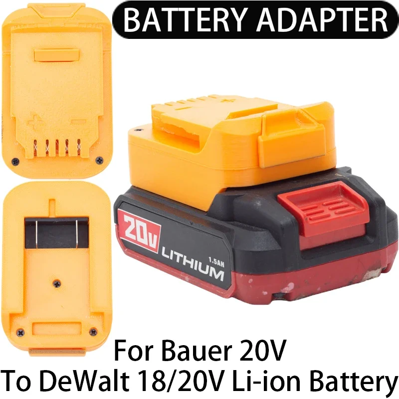 

Adapter for DeWalt 18/20V Li--ion tools convert to Bauer 20V LI-ion battery adapter power tool accessories