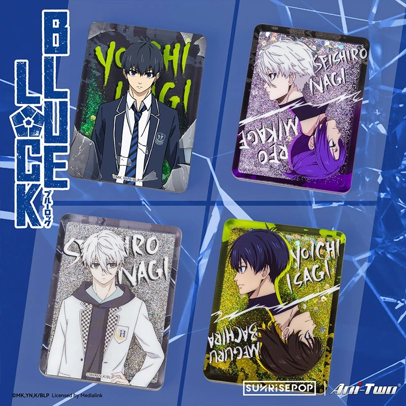 Anime BLUE LOCK Isagi Yoichi Nagi Seishiro Mikage Reo Bachira Meguru Cosplay Flow Hemp Card Brick Quicksand Mahjong Decoration