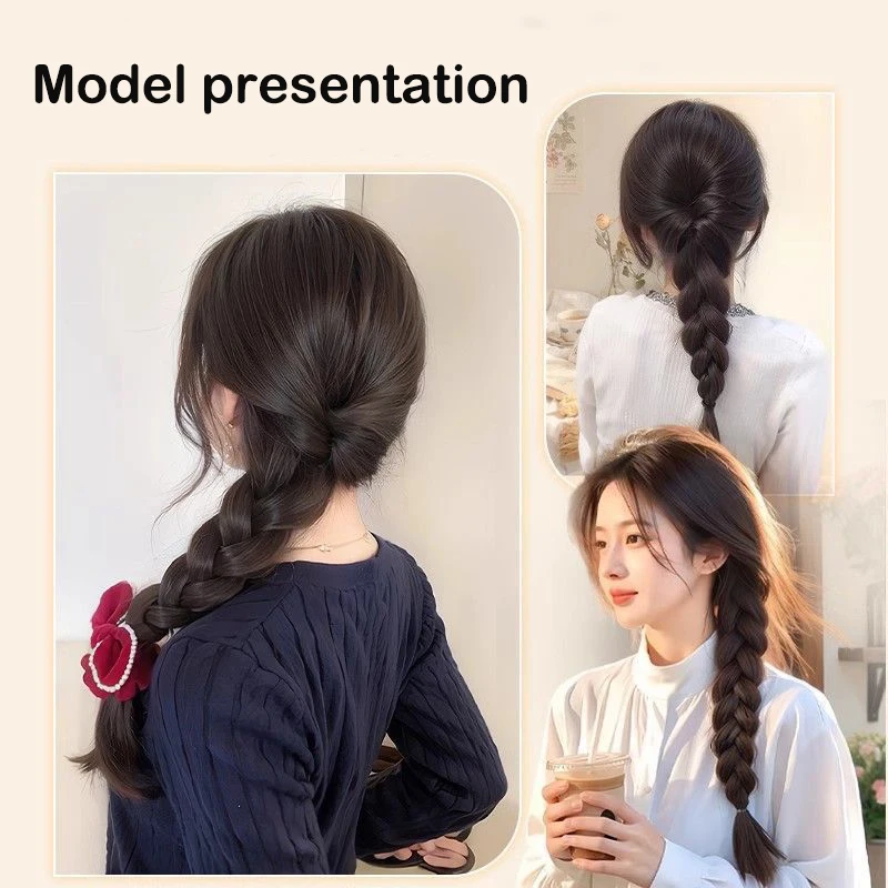 Synthetic Long Claw Clip In Braid Ponytail Hair Extensions Heat Resistant Pony Tail Hair piece For Women Daily Party