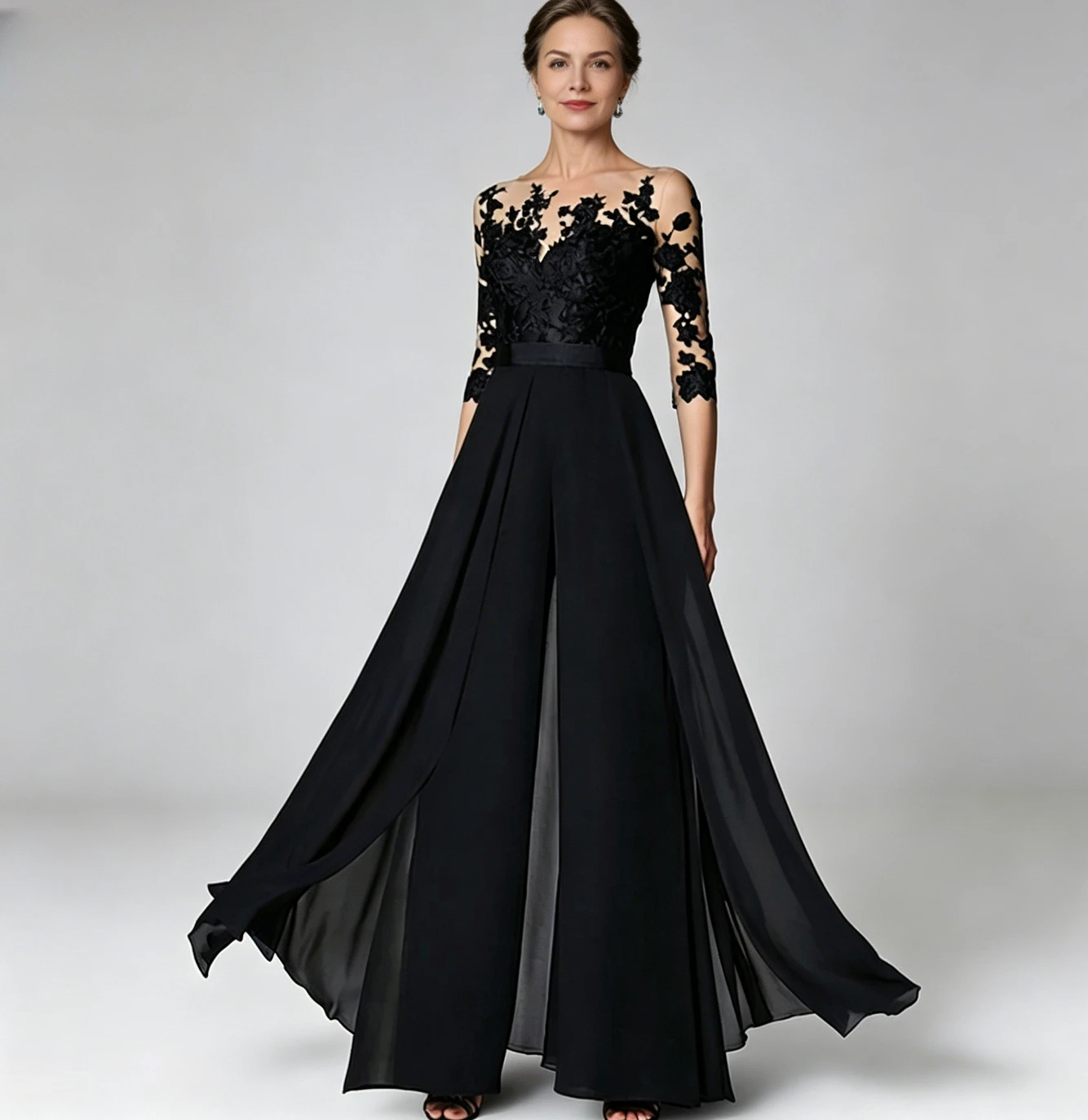 red orange bridesmaid dresses Boho Chiffon Burnt With Split – Lisposa Floor Length Long Sleeve Size:34W 34L green wrap dress maxi Pleating Chiffon 2