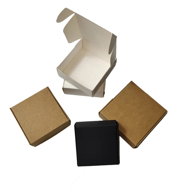 30/50pcsPaper Wedding Favor Gift Box Kraft Paper Cookies Candy PVC Windows Boxes Birthday Party Supply Accessories Packaging Box