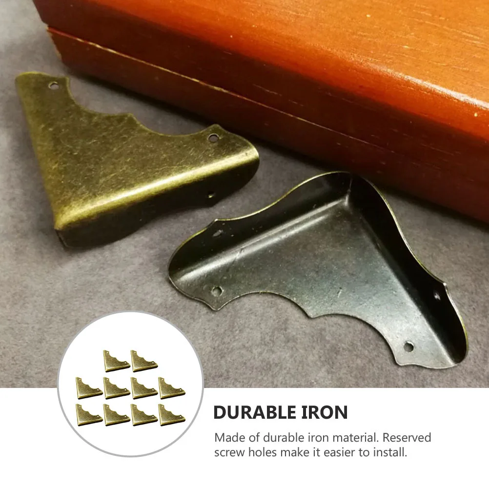 

20pcs Corner Protectors Golden Retro Iron Safety Guard For Wooden Box Jewelry Gift Case Furniture Vintage