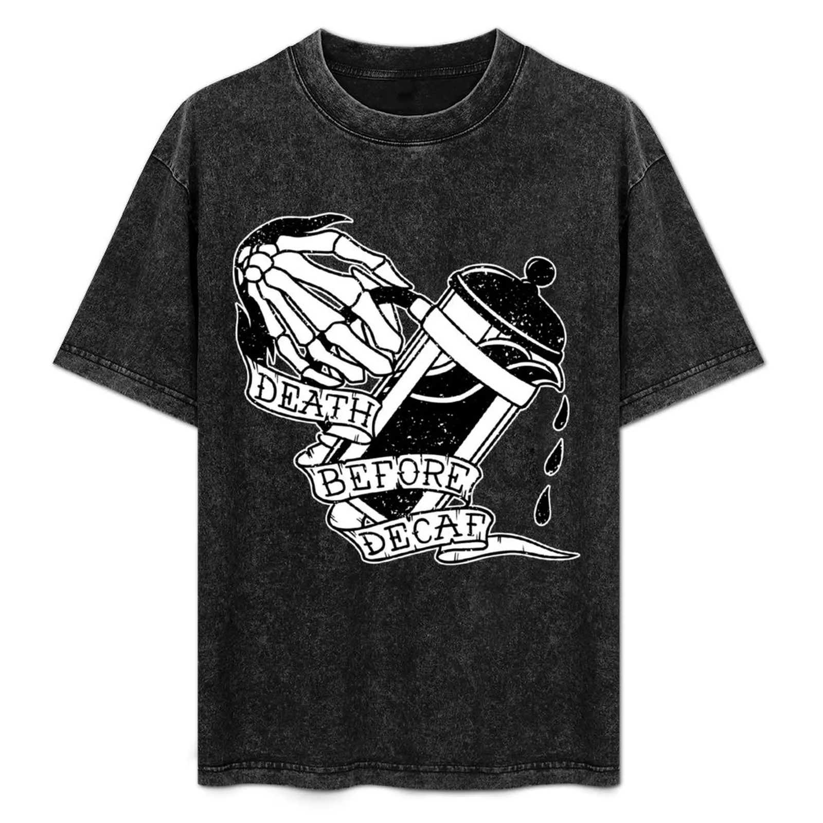Death Before Decaf T-Shirt Sports Casual Breathable Tee Shirt