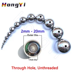 Solid Stainless Steel Through Hole Balls Outer Dia 2 2.5 3 4 5 6 7 8 9 10 11 12 13mm to 20mm Unthreaded Drilled Ball