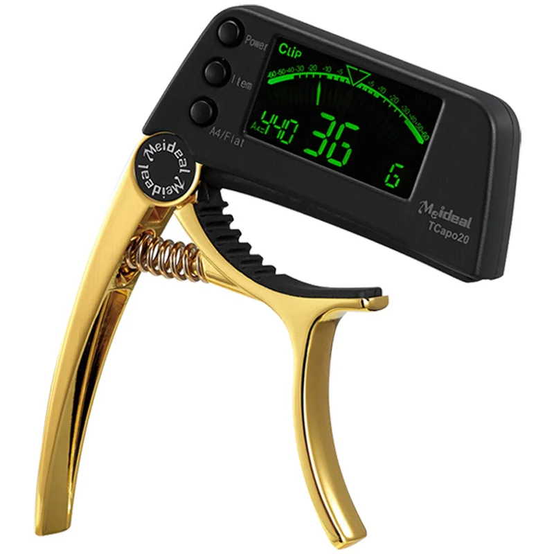 TCapo20 Acoustic Guitar Tuner Capo Quick Change Key Capo Tuner Alloy Material for Electric Guitar Bass Chromatic Accessories