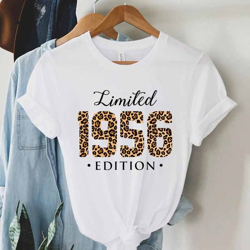 Vintage 1956 Limited Edition Shirt Graphic Print T-shirts Women Short Sleeve Top Tees 70th Birthday T-shirt Women's 1956 T-shirt