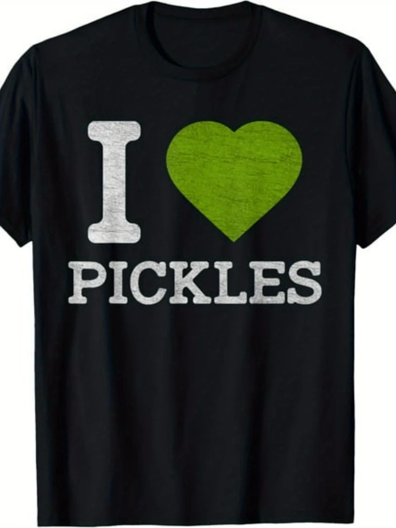Funny I Love Pickles T-Shirt for Men & Women - Vintage Pickle Lovers Graphic Tee, Soft Breathable Casual Shirt with Dill Pickle Design, Unisex T-Shirts (Black/White) - Perfect Gift