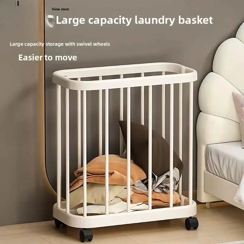 

Большая корзина для белья на колесиках для ванной комнаты, для дома, для хранения и транспортировки одежды и белья