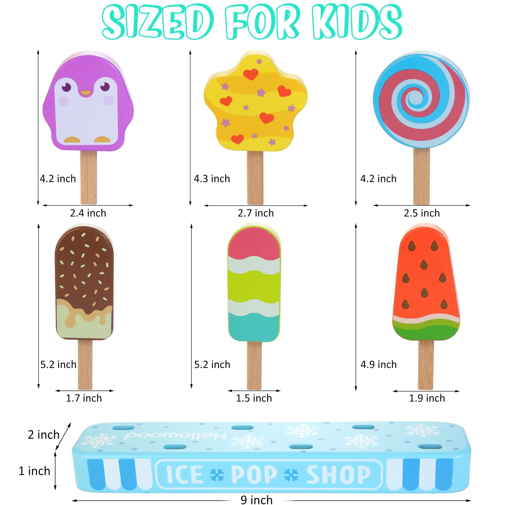 6pcs Wooden Ice Cream Children Pretend Play Toys Simulation Kitchen Food HousePlay Game Early Learning Education Girls Boys Gift