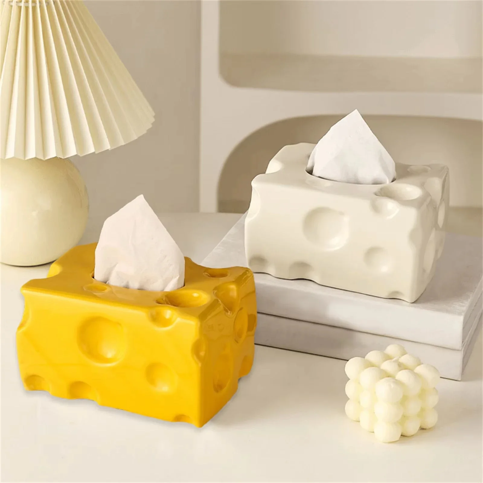 

Creative Cheese Tissue Box Holder Simple Dryer Sheet Container Napkin Toilet Paper Organizer Paper Box Towel Dispenser