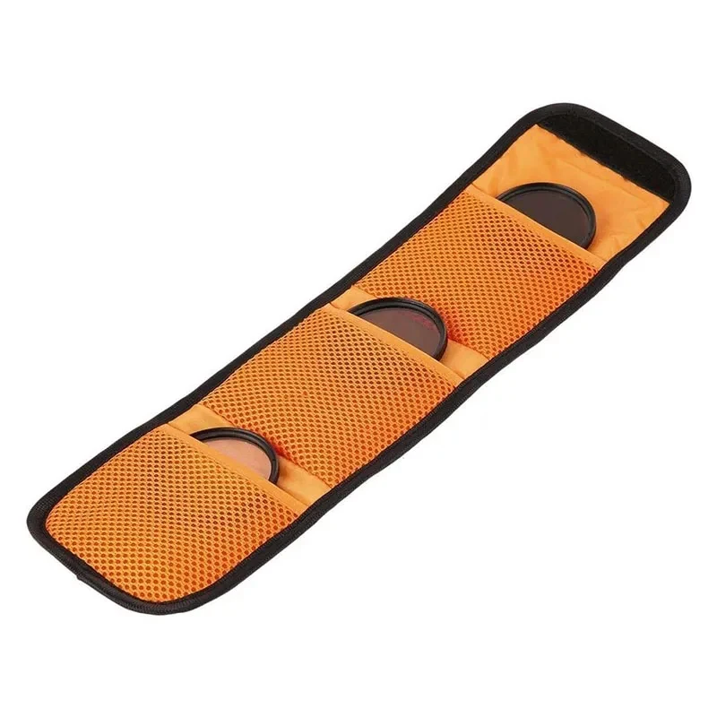 3-Pocket Waterproof Lens Filter Pouch – Thick Shockproof Neoprene Storage Organizer for 82mm ND, UV & CPL Filters. Secure Camera