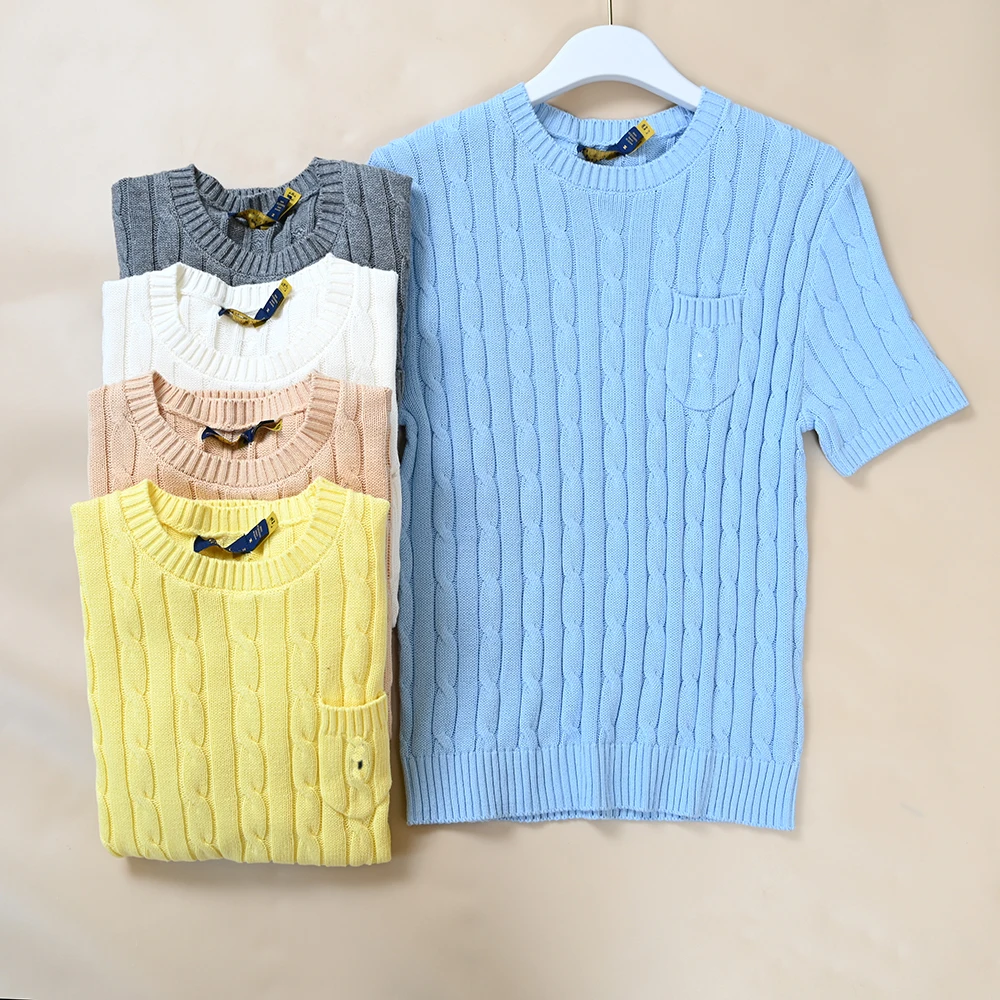 

Summer New Women's Knitted ort Sve Sweater Embroidered Tassel round Ne Pullover Faionable Casual Comfortable Top