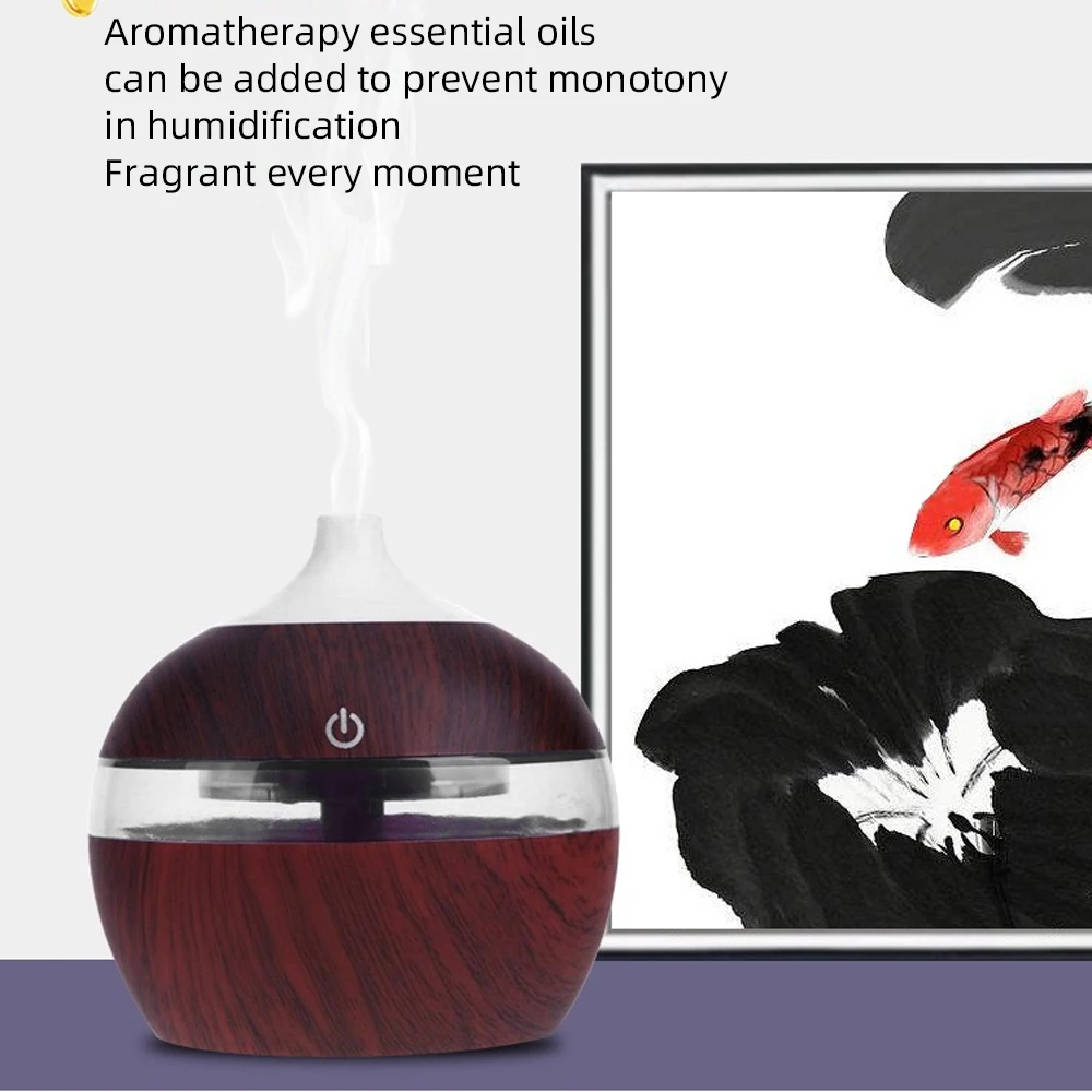 مرطب USB صغير مع موزع روائح عطرية 3 في 1 لسطح المكتب، تشغيل بلمسة واحدة ومفتاح مفتاح للمنزل/المكتب