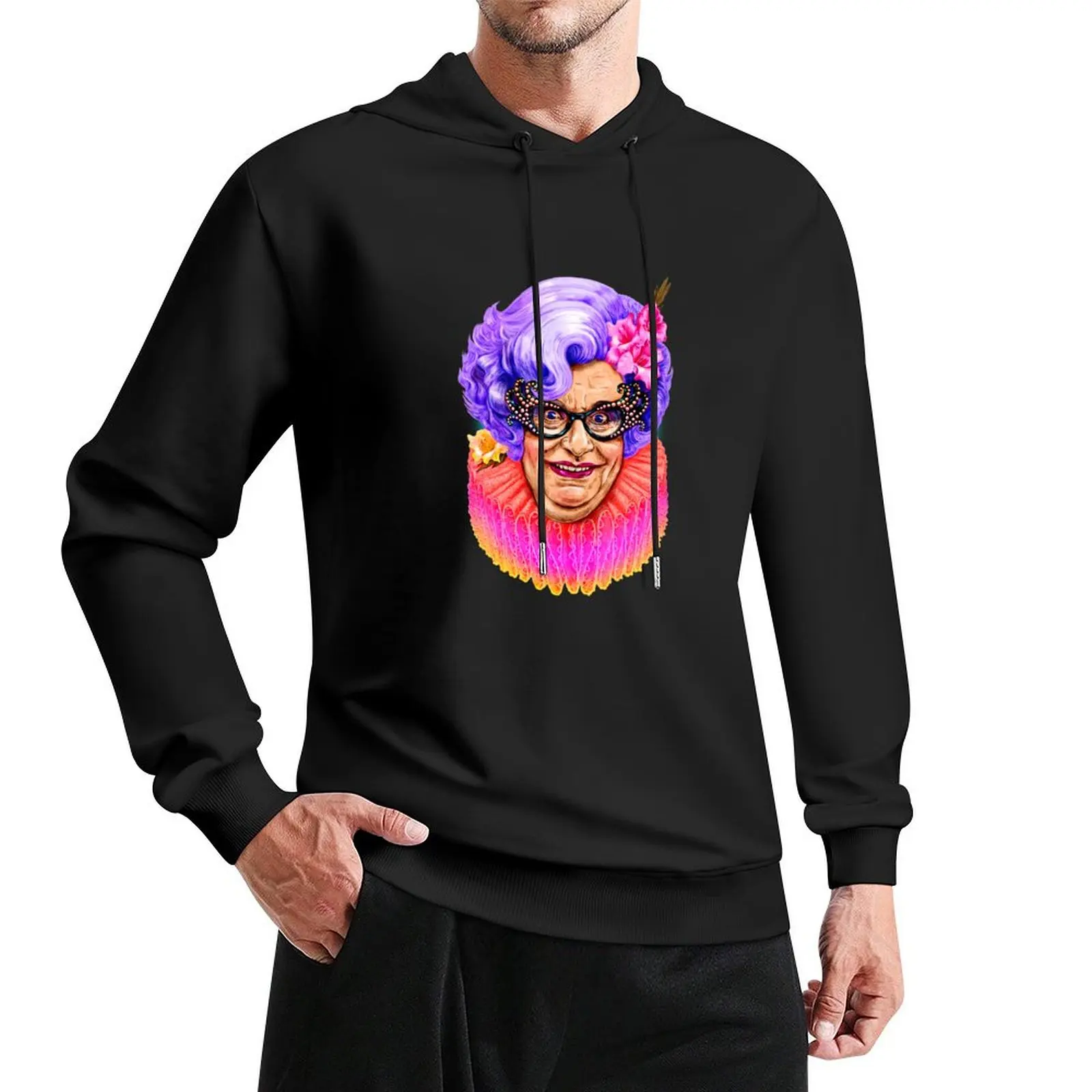 

Dame Edna Everage by Jock Mooney Pullover Hoodie men's winter sweater autumn jacket men man hoodie