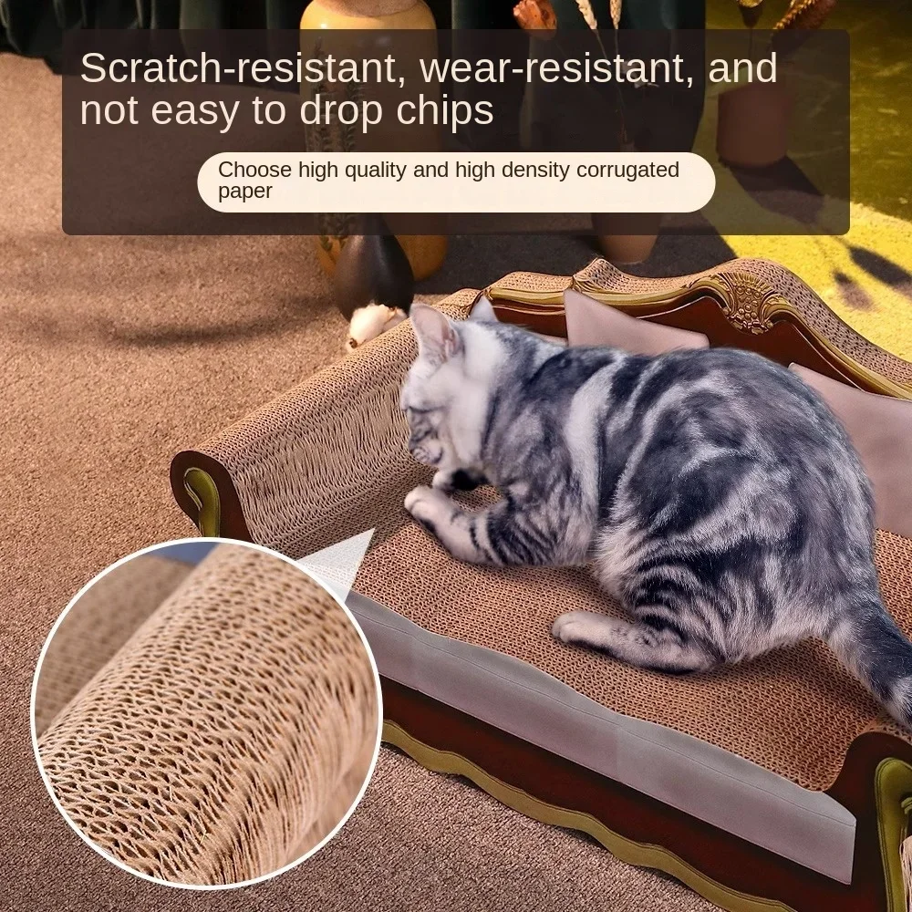 Cat Scratcher Sofa Bed - Corrugated Cardboard Scratching Lounge Luxury Scratching Post Furniture Protecter Cat