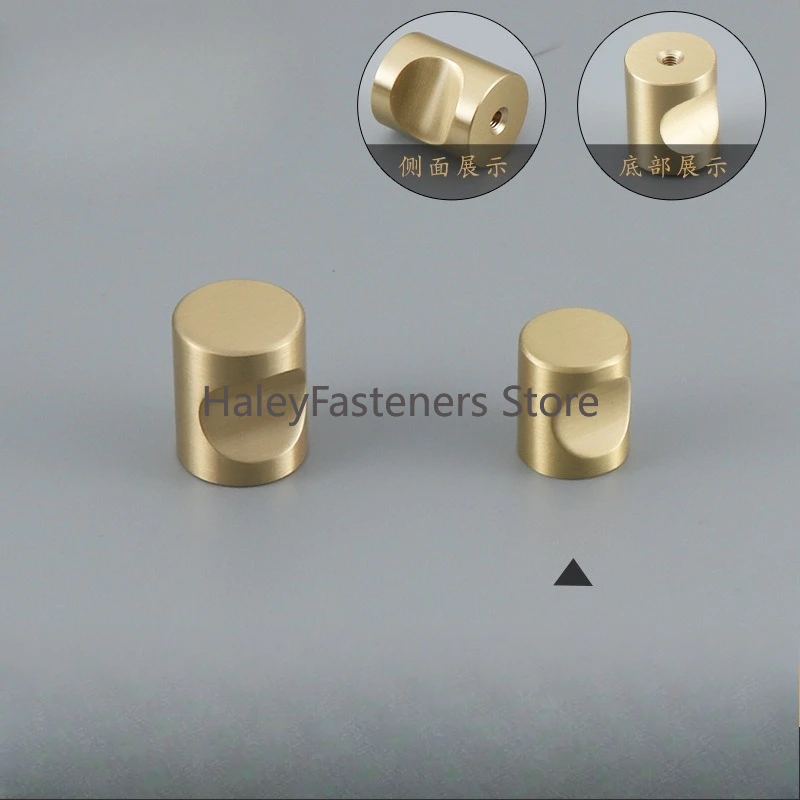 Brass Cabinets Door Drawers Knobs Brushed Brass Luxurious Texture Comfortable Hand Feel