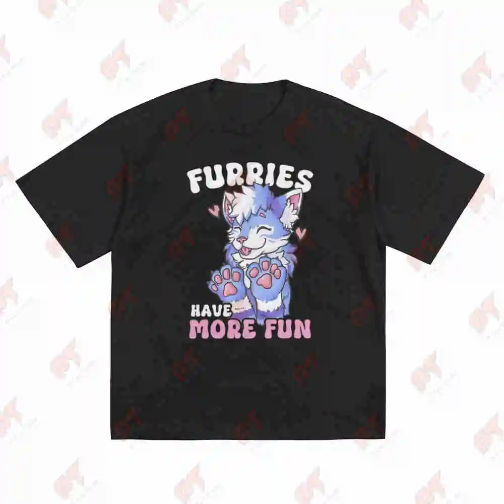 Furries Have More Fun Fox Cosplay Short Sleeve Tee 100% Cotton T-Shirt
