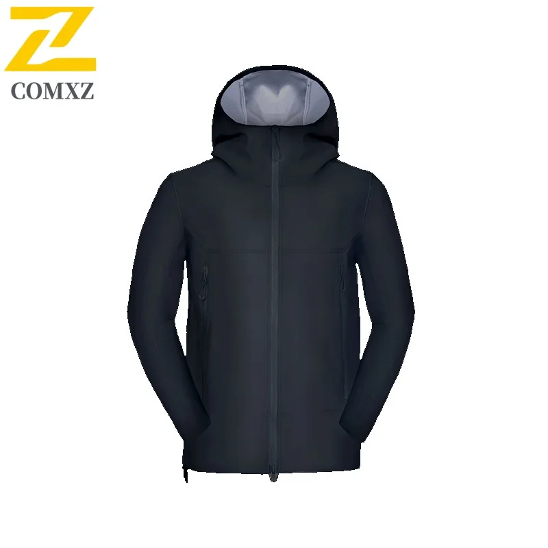 سترة رجالي COMXZ ماركة فاخرة بغطاء للرأس للمغامرة الخارجية ملابس خارجية مقاومة للرياح نمط يومي سترة واقية جديدة للخريف خفيفة الوزن #4