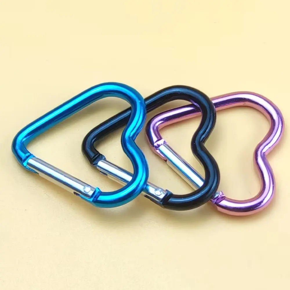 

15pcs Heart-shaped Quick Release Carabiner Aluminum Alloy Safe Outdoor Sports Buckle Durable Multifunctional Rock Climbing