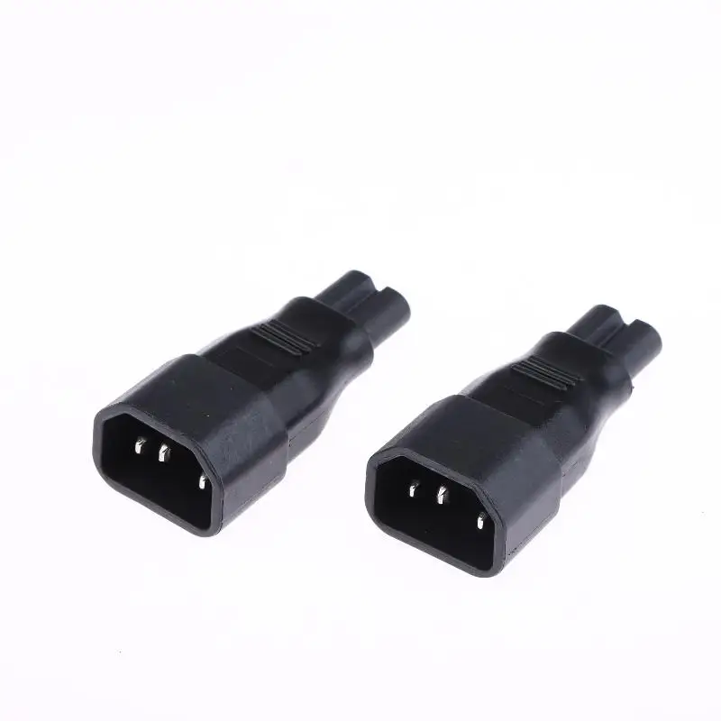 IEC320 C14 to C7 Adapter Plug Multi Purpose  Power Converter 2pcs Pack for Universal Application and Safe Use