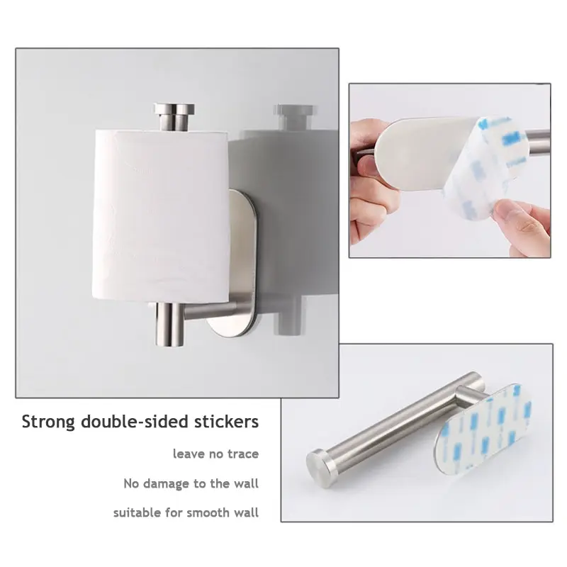 Stainless Steel Paper Towel Holder - No Drilling Required 5