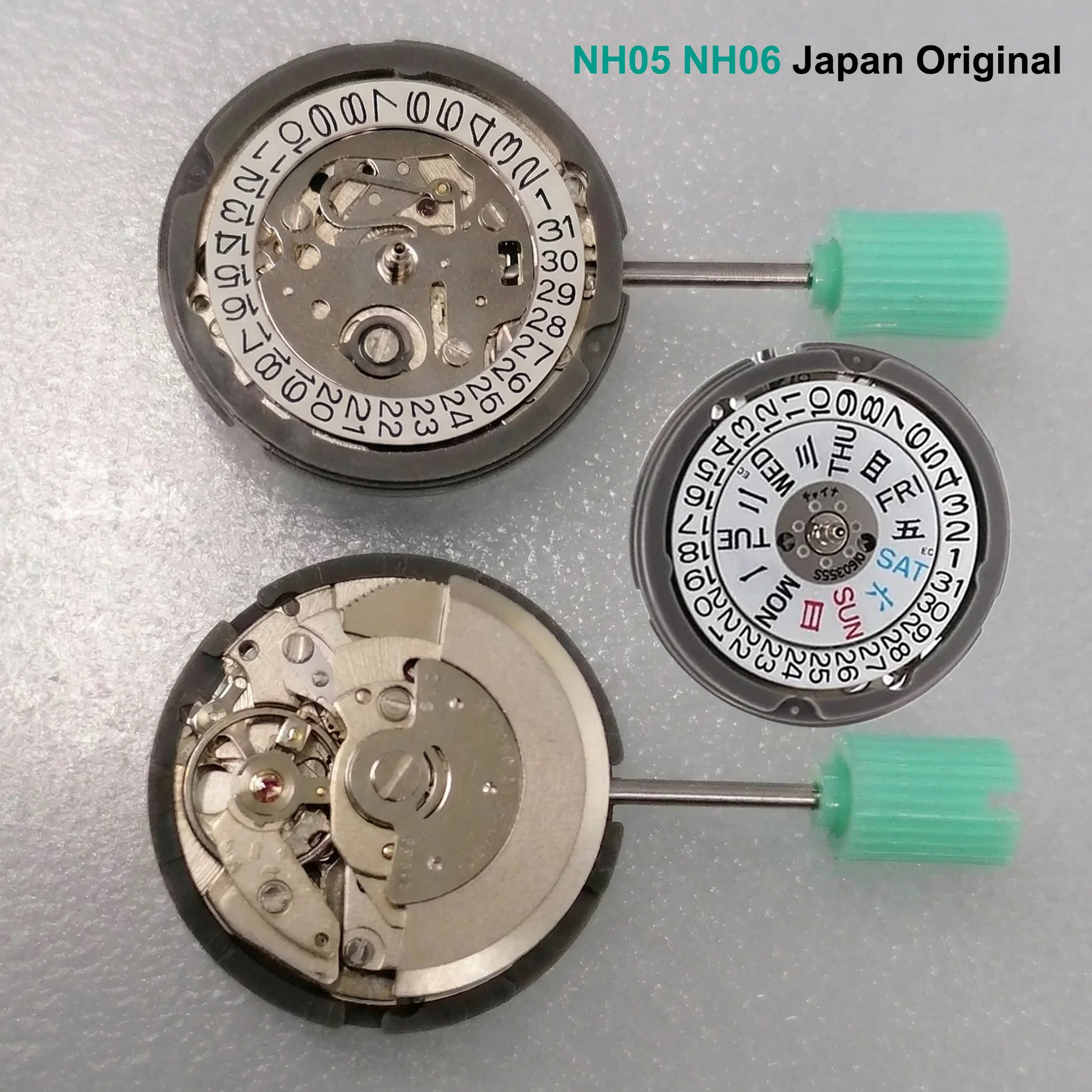 

Оригинальный японский механизм NH05 NH06A для часов, высокоточный автоматический механический механизм с 21 камнем, детали для часов, коронка даты на 3 часах